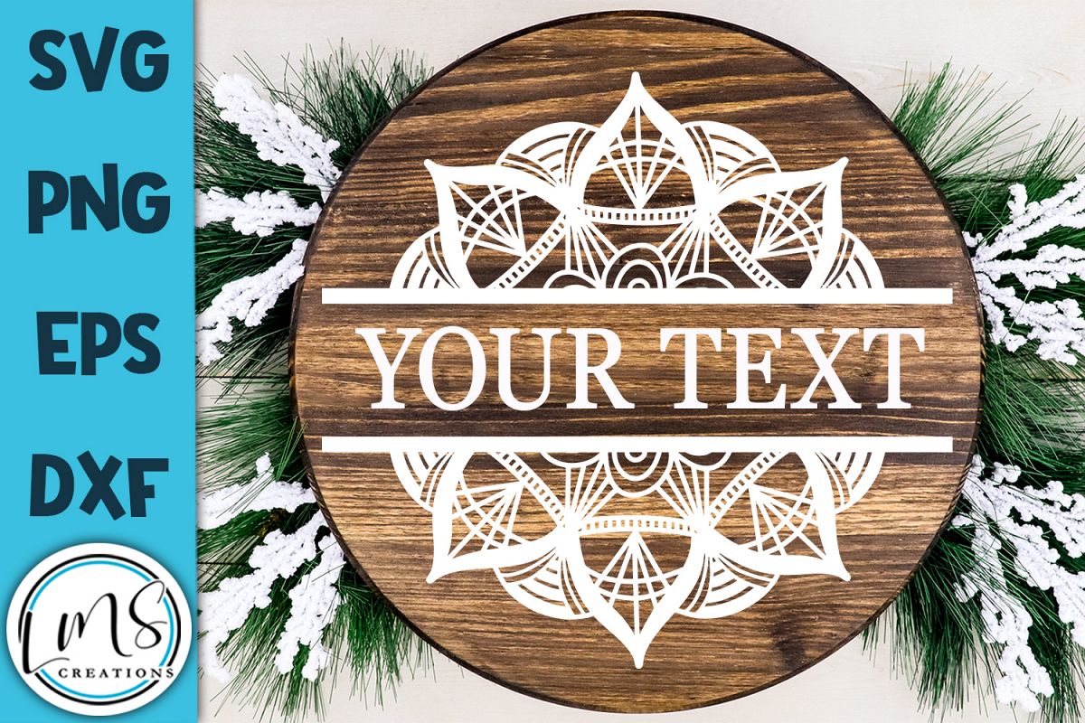 Split Mandala #20 - Split Monogram SVG, PNG, EPS, DXF example image 1
