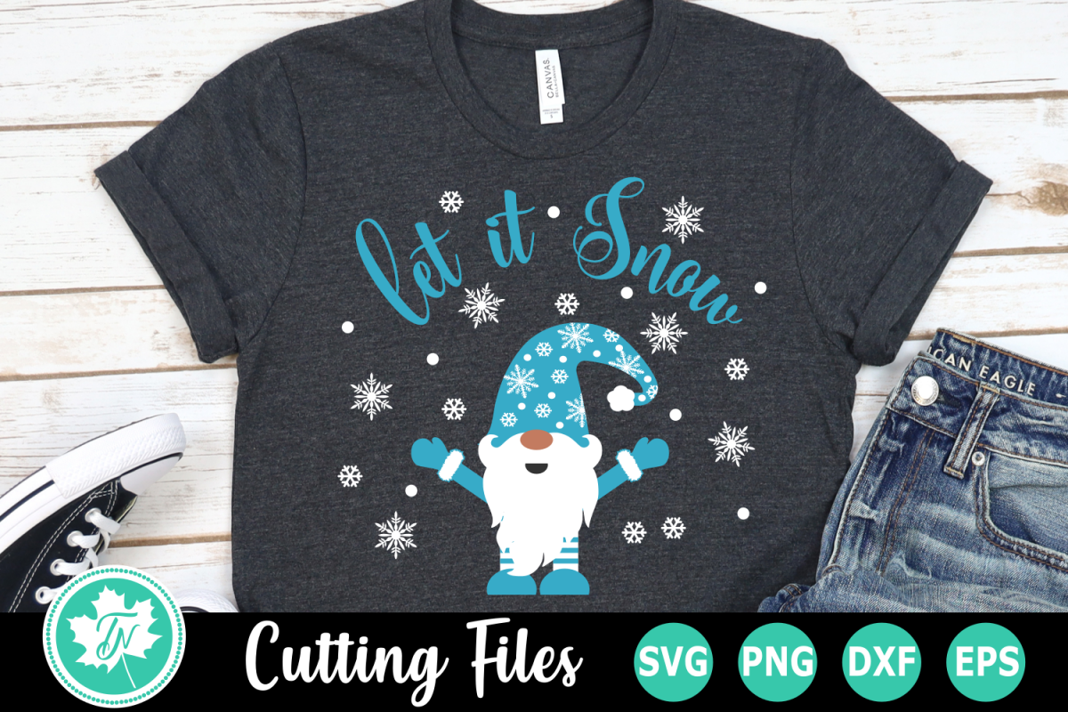 Let it Snow Gnome - A Christmas SVG Cut File example image 1
