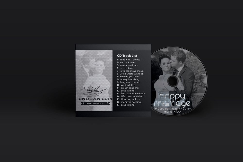 Wedding CD Cover Template example image 1