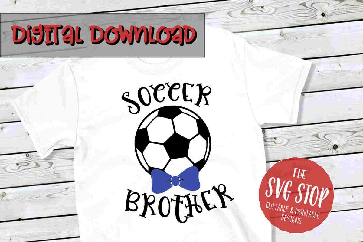Soccer Brother -SVG, PNG, DXF example image 1