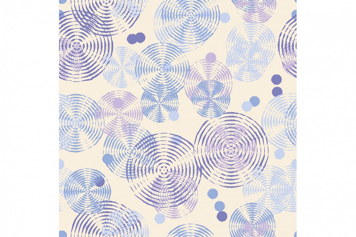 Seamless vector decorative background with rings and polka dots. Print. Cloth design, wallpaper. example image 1