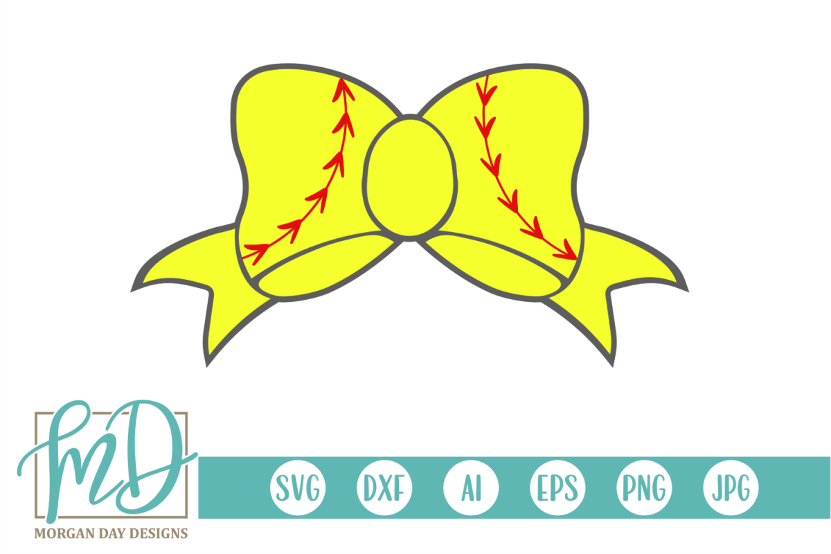 Softball Sister - Softball - Softball Bow SVG example image 1