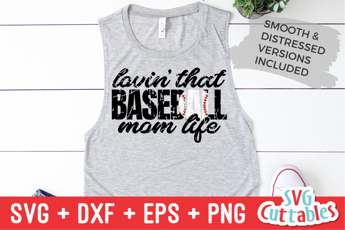Lovin' That Baseball Mom Life | SVG Cut File example image 1