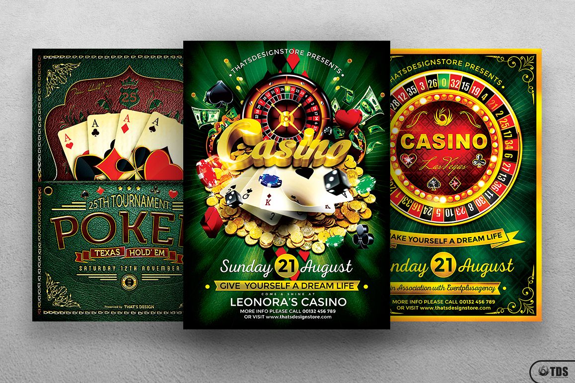 Poker and Casino Flyer Bundle example image 1