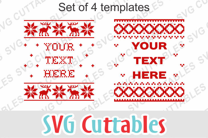 Christmas Sweater designs set of 4 example image 1