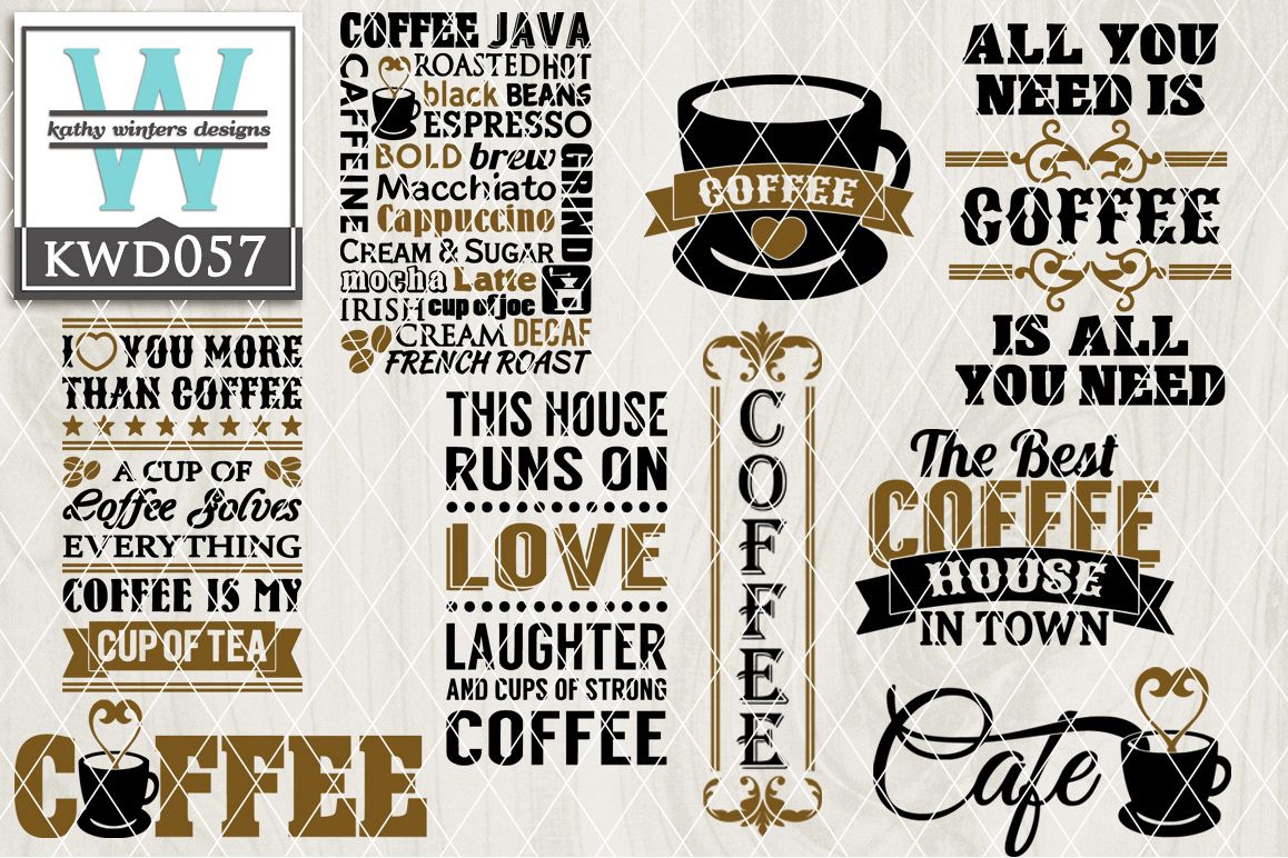 Coffee Cutting Files KWD057 example image 1