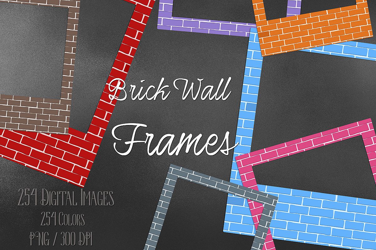 254 Brick Wall Polaroid Photo Booth Baby Shower Photo Frames example image 1