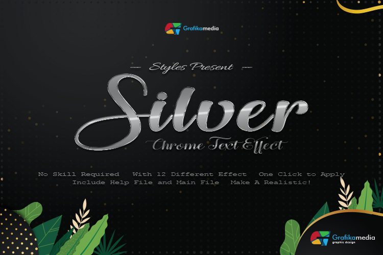12 Silver Chrome Text Effect Styles example image 1
