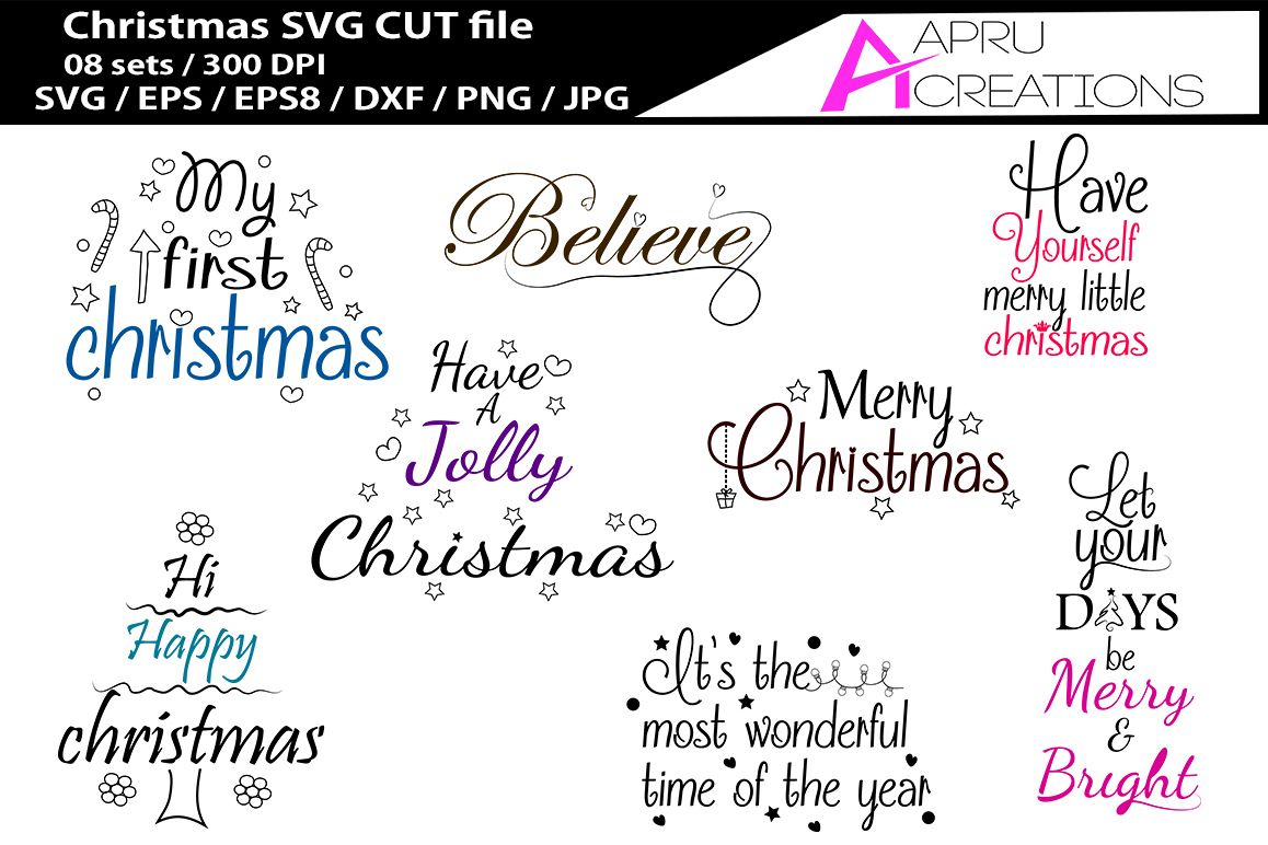 Christmas SVG cutting files bundle example image 1