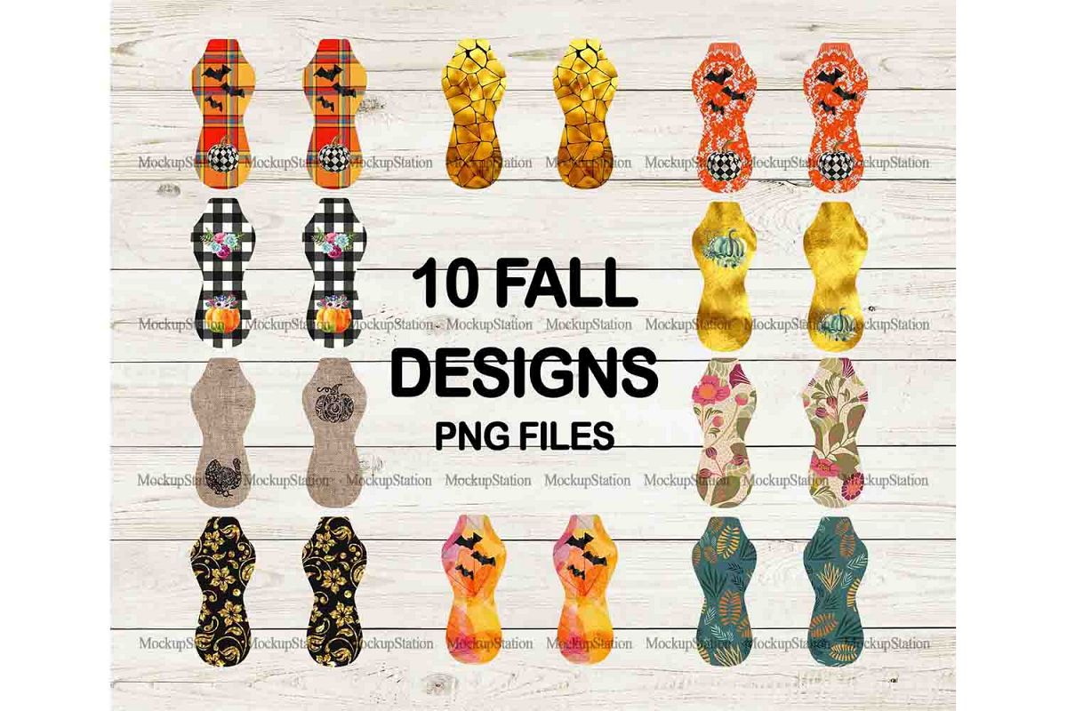 Fall Keychain Chapstick Sublimation Template Bundle PNG