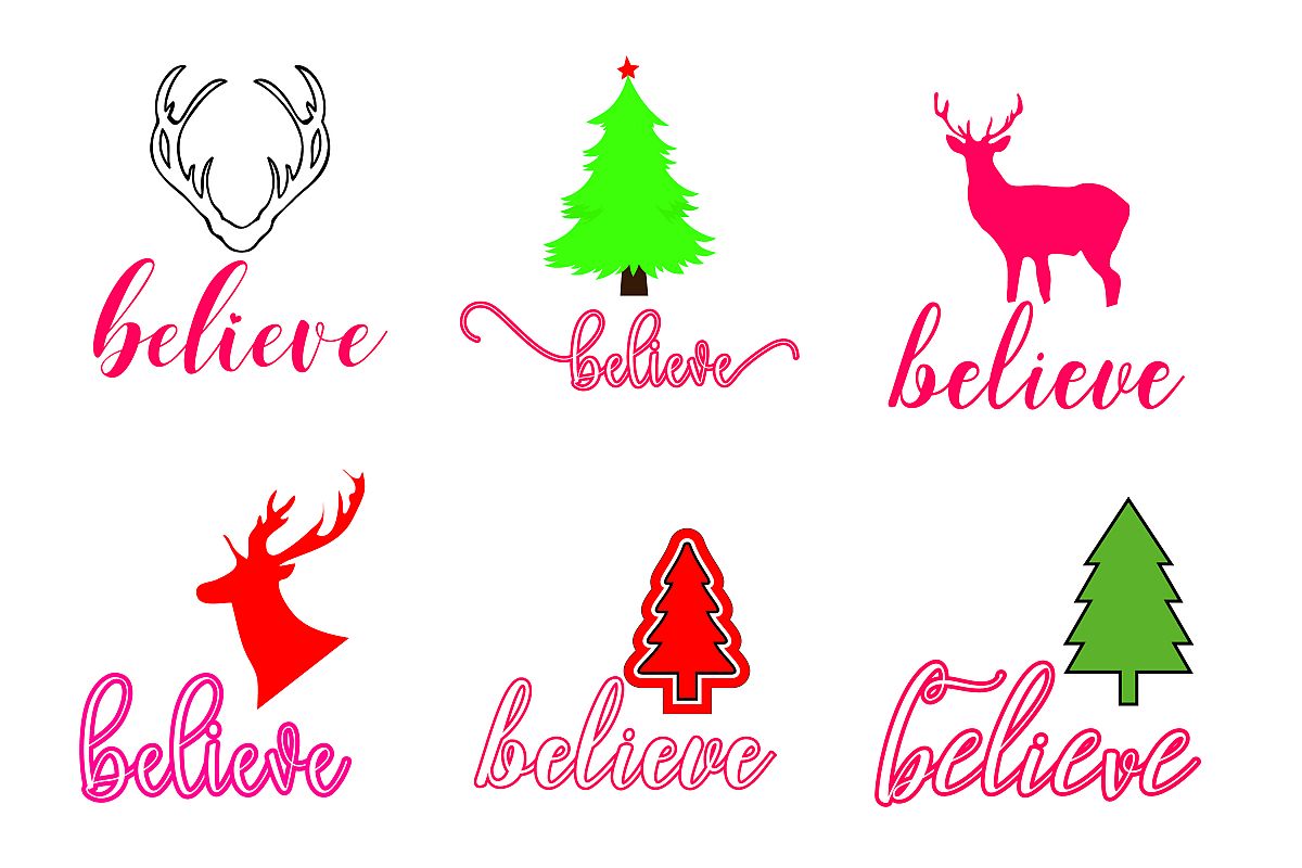Believe Bundle - SVG cut File - T-shirt, Mug Design example image 1
