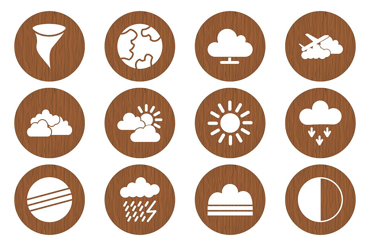 Set Of Weather And Season Icons example image 1