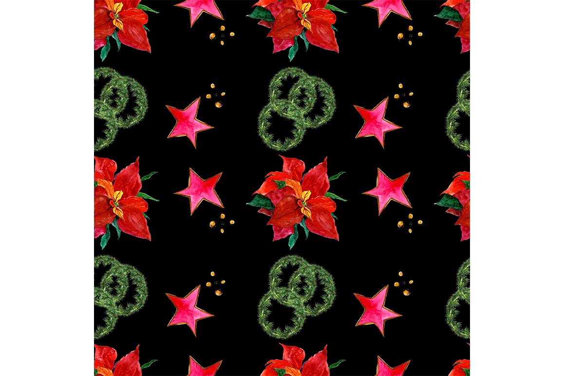 Seamless Christmas pattern example image 1