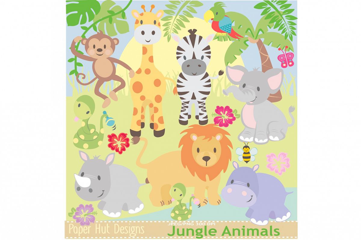 Jungle Animals Clipart example image 1