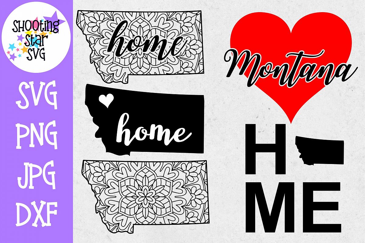 Montana US State SVG Decal Bundle - 50 States SVG example image 1