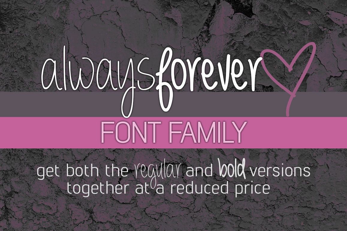 Always Forever Font Family example image 1