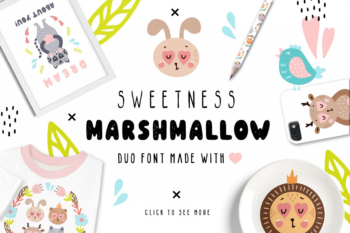 Sweetness Marshmallow - Font Duo example image 1