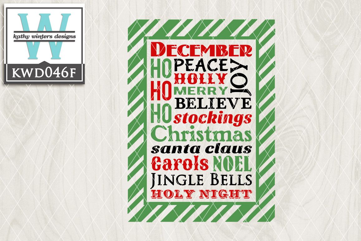 Christmas Cutting File KWD046F example image 1