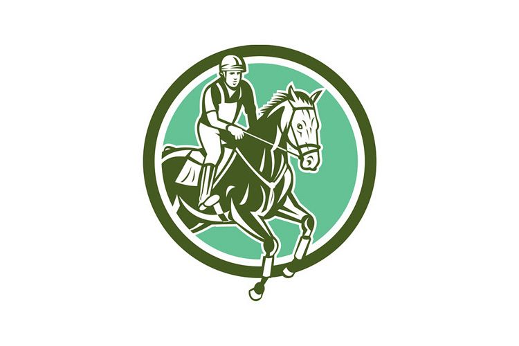 Equestrian Show Jumping Circle Retro example image 1
