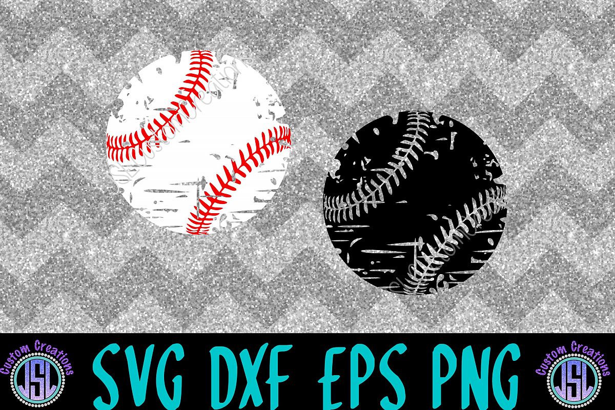 Download Distressed Baseball Set of 2 Bundle SVG EPS DXF PNG ...