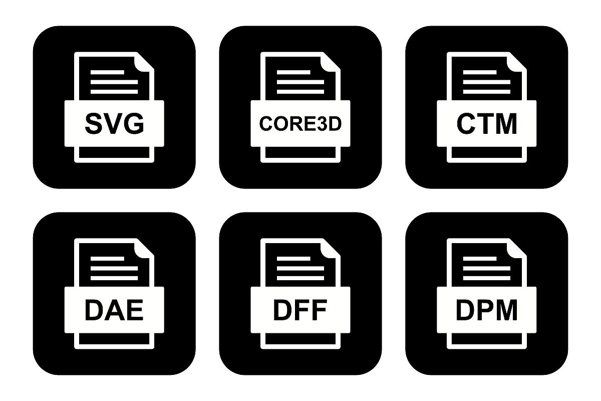 Set Of File Formats Icons example image 1