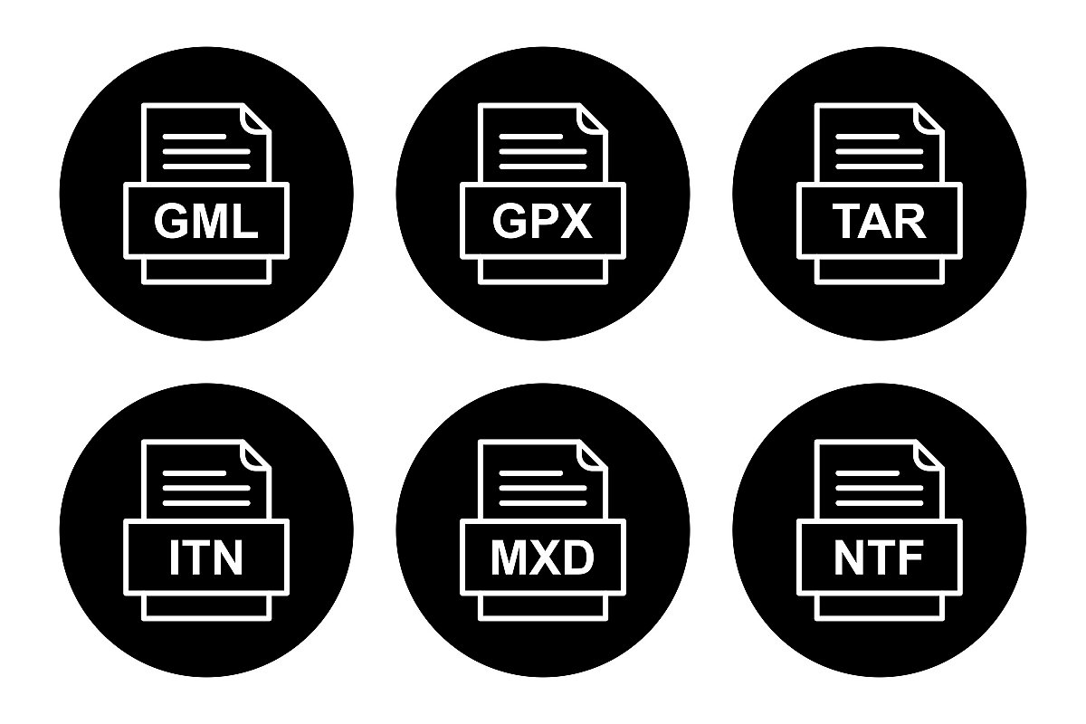 Set Of File Formats Icons example image 1