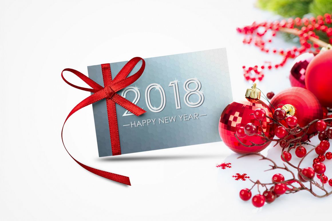 Bundle of New year 2018 cards,banner example image 1
