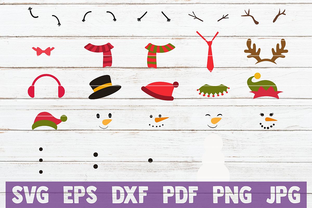 Create Your Snowman SVG Kit | SVG Cut File example image 1
