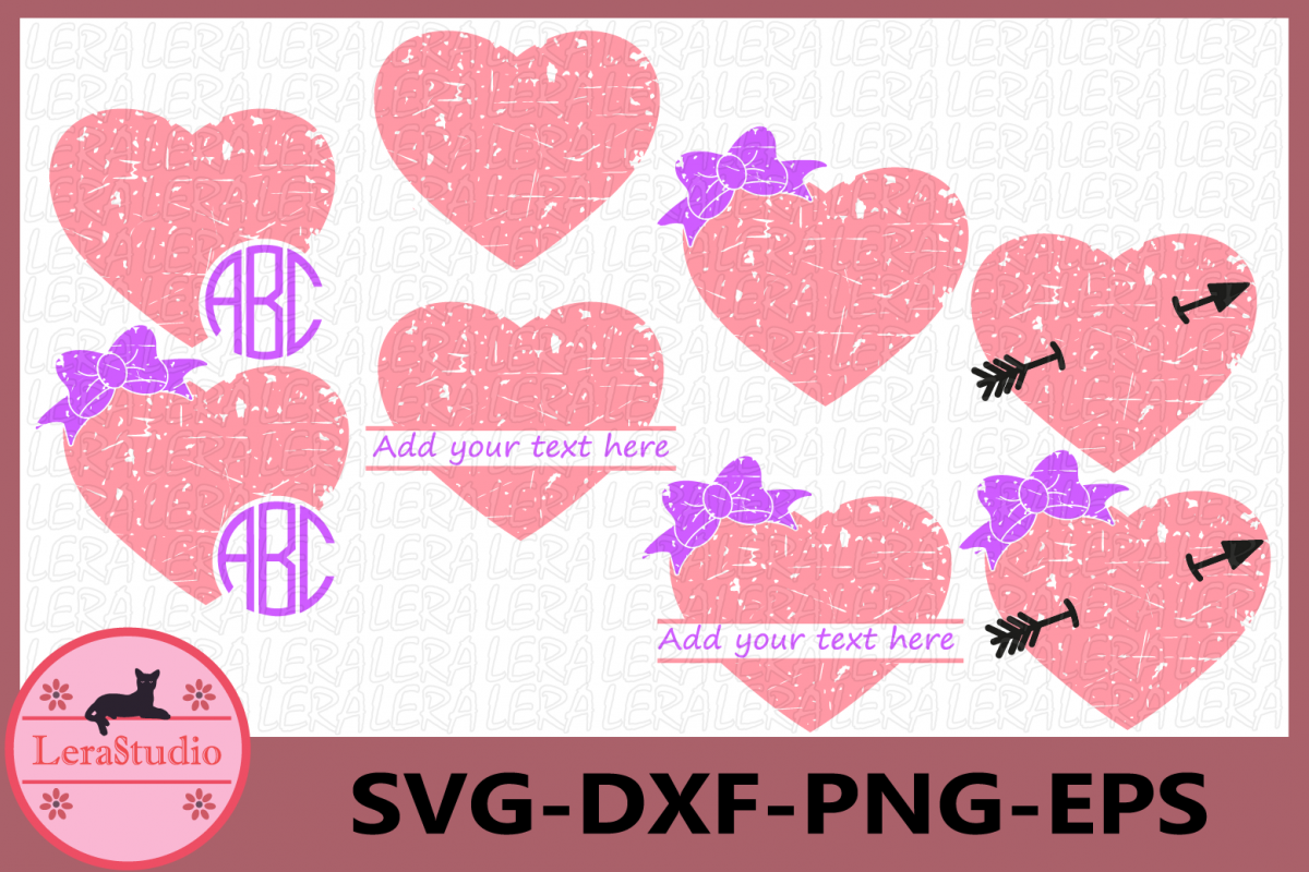 Heart Grunge SVG, Arrow svg, Distressed svg example image 1