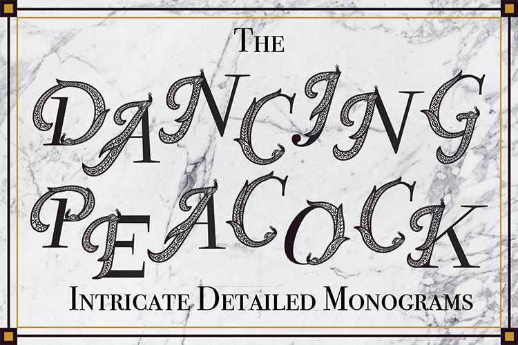 The Dancing Peacock- a Detailed Monograms example image 1