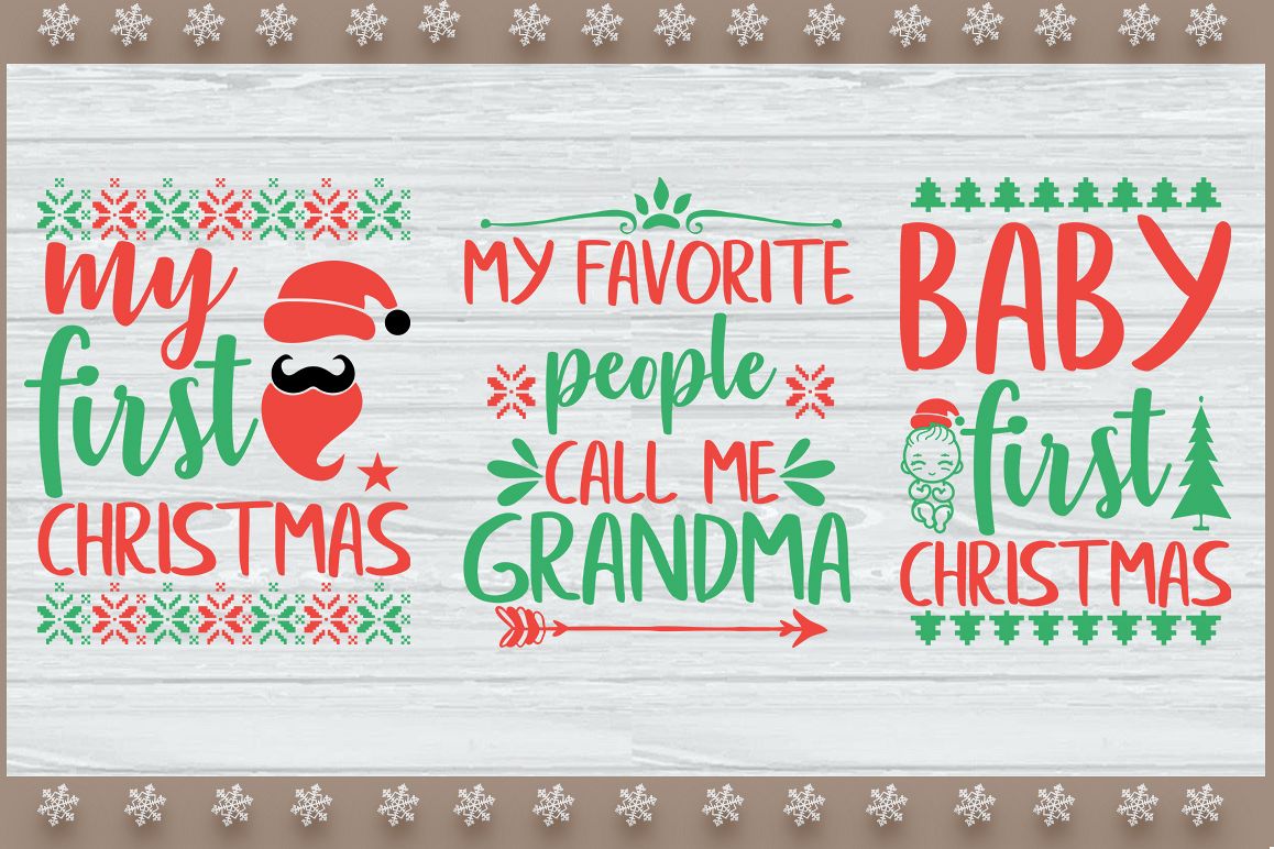 3 Christmas SVG Digital File. example image 1