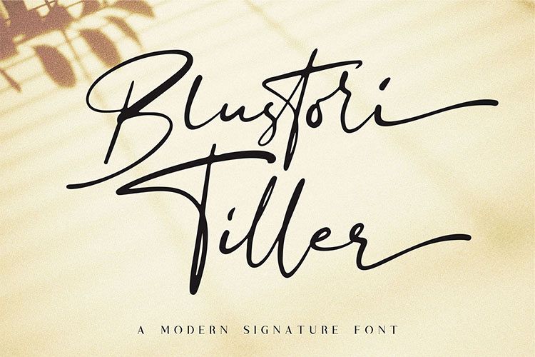Blustori Tiller//Modern Script example image 1