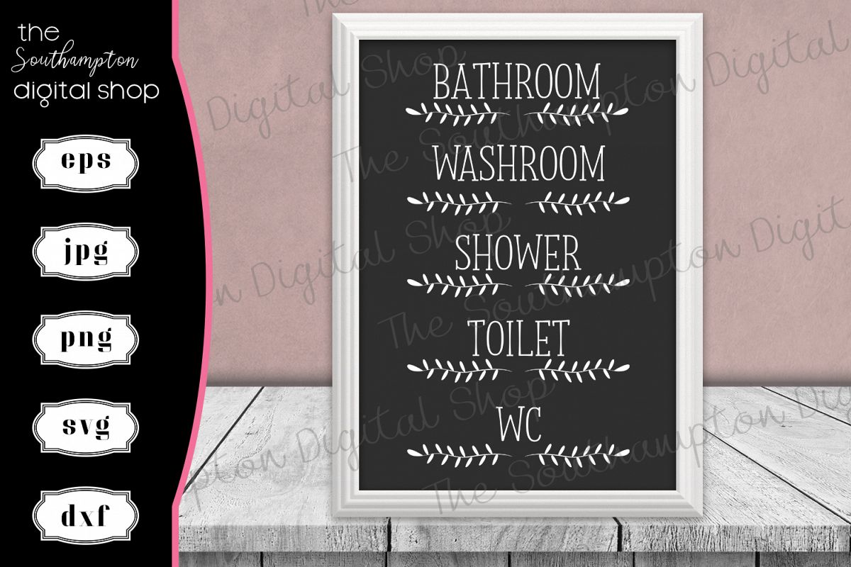 Bathroom Signs example image 1