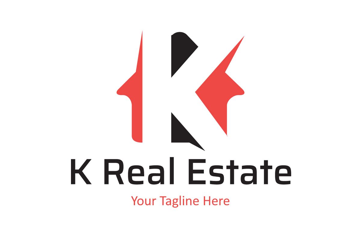 K letter house logo example image 1
