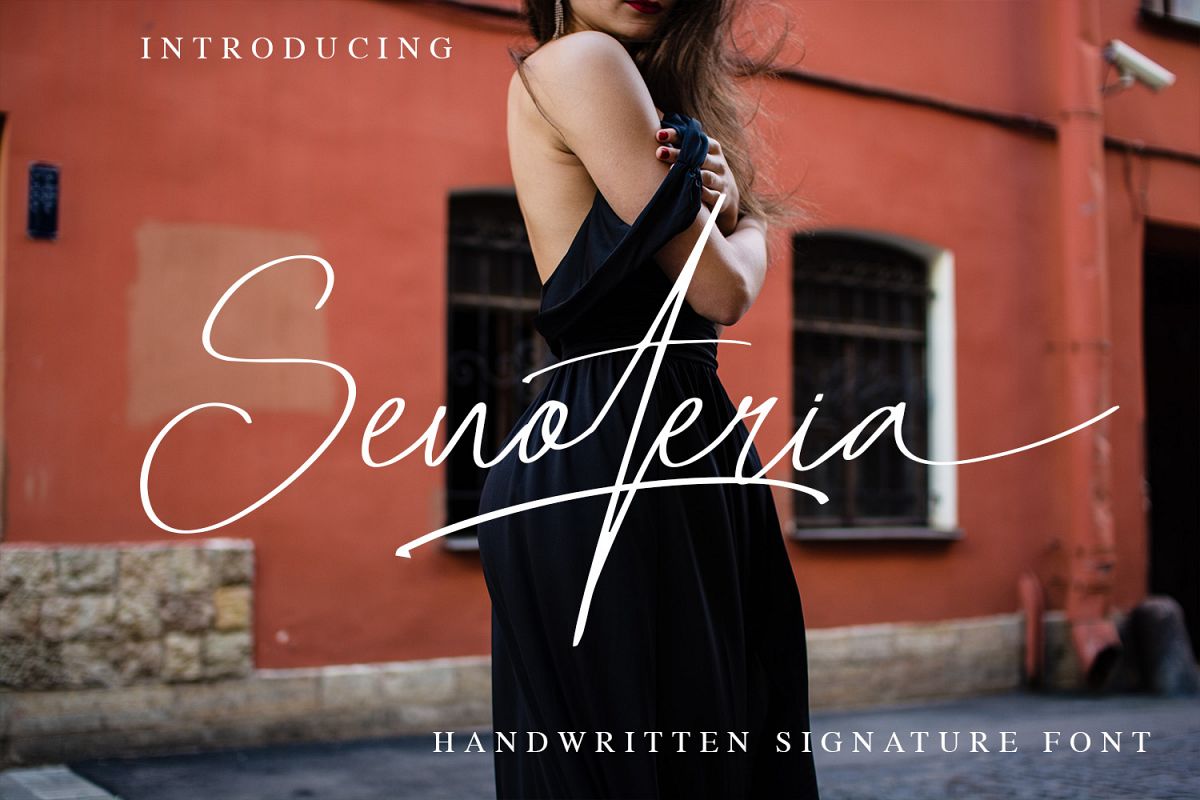 Senoteria Handwritten Signature Font example image 1
