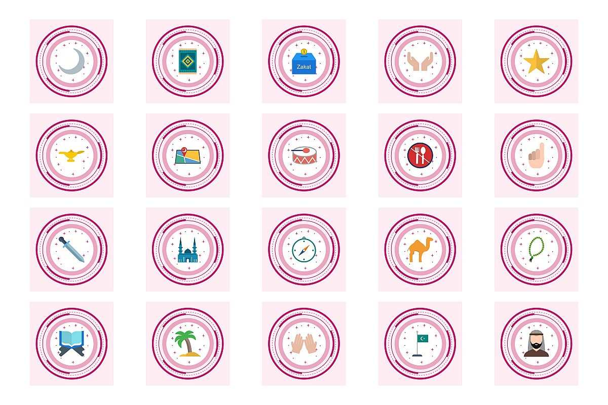 Set Of Ramadan Icons example image 1