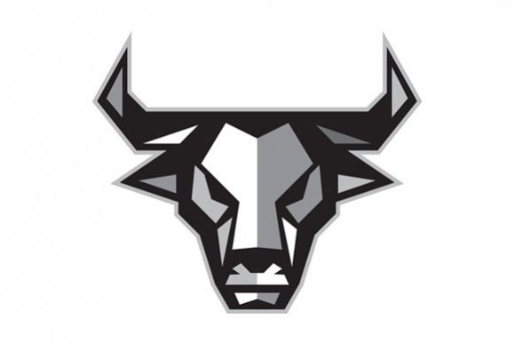 Bull Cow Head Low Polygon example image 1