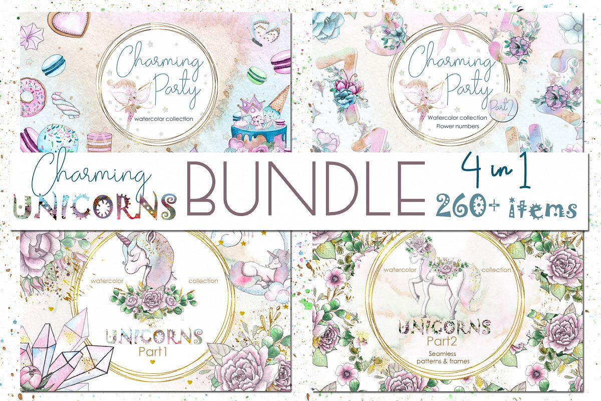 Charming Unicorns Bundle example image 1