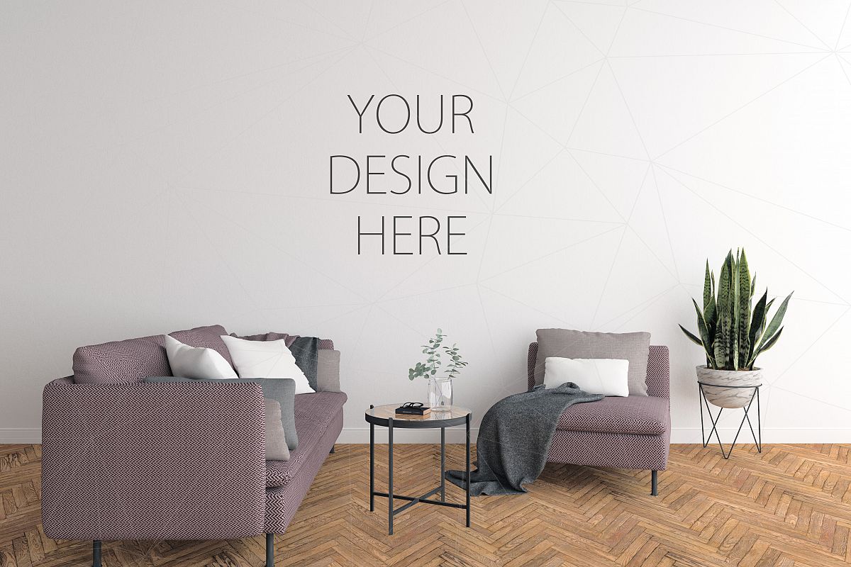 Download Interior mockup - blank wall mock up (36789) | Mock Ups | Design Bundles