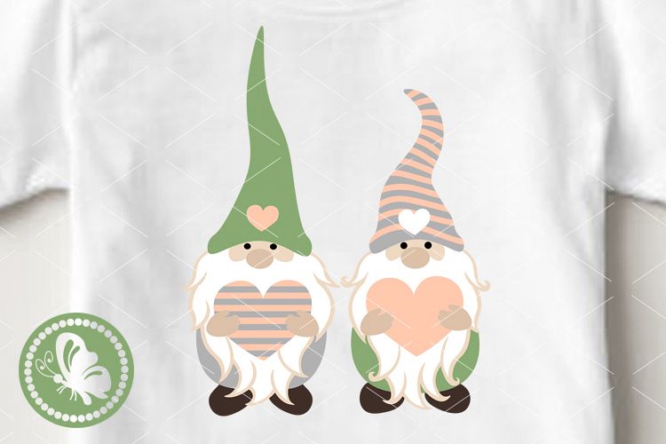 Gnomes svg print Cute Gnomies Valentine's day decor Birthday example image 1