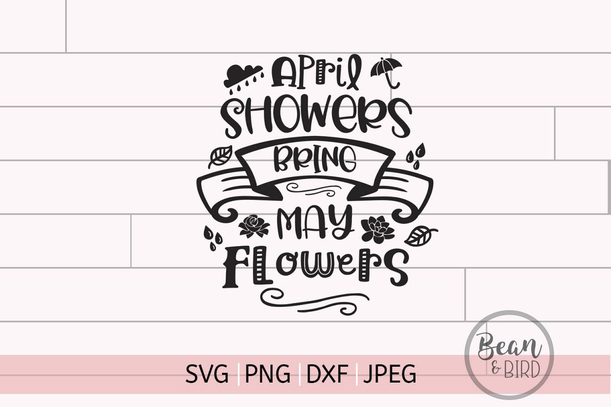 April Showers Spring Cut File example image 1