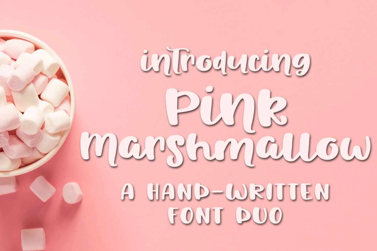 Pink Marshmallow - A Hand-Written Font Duo example image 1