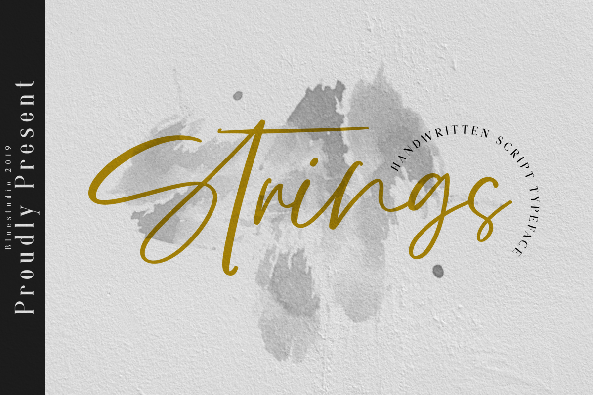 Strings // Handwritten Script Font example image 1