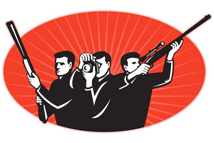 hunter shooter rifle photographer camera example image 1