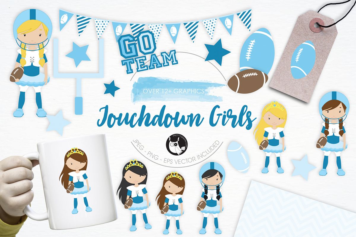 Touchdown Girls graphics and illustrations example image 1