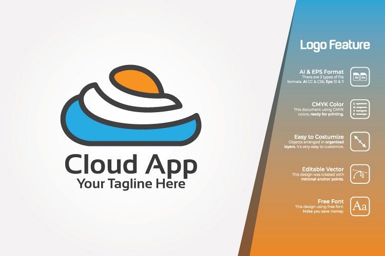Color Cloud Logo Template example image 1