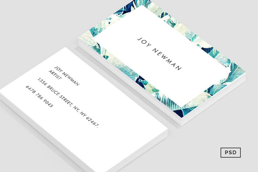 Banana Leaf Crush Business Card Template example image 1