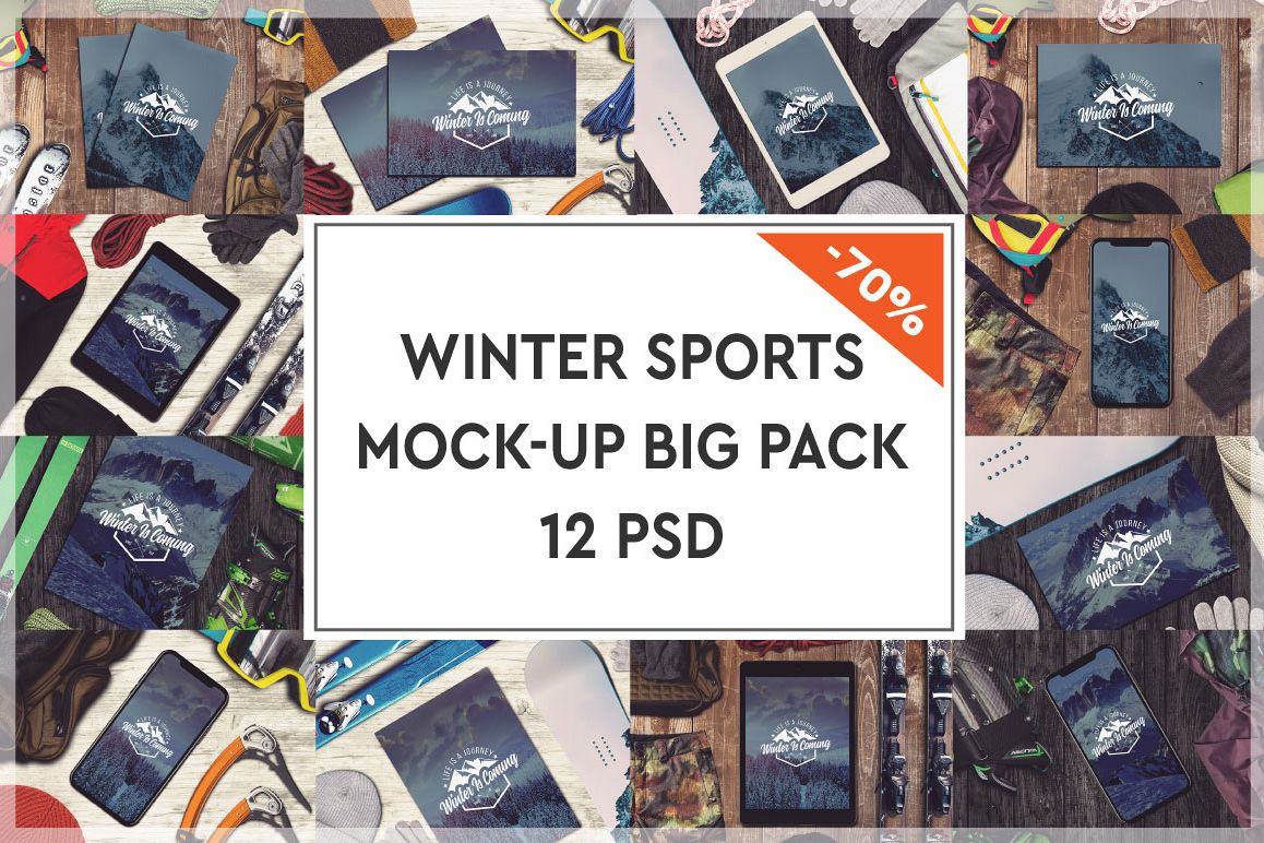 Winter Sports Mock-up Big Pack #1 example image 1