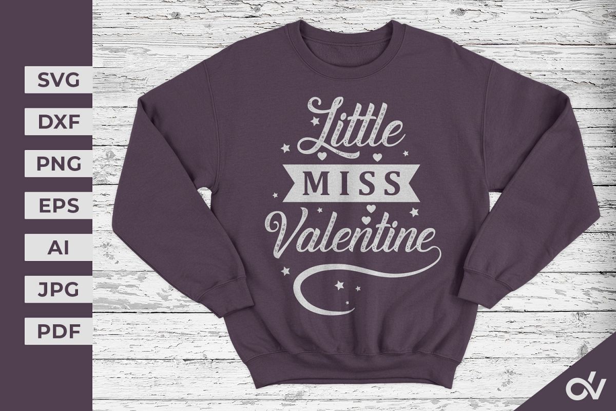 Little Miss Valentine - Valentine SVG example image 1