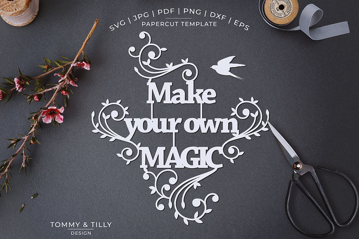 Make your own magic - Papercut SVG EPS DXF example image 1
